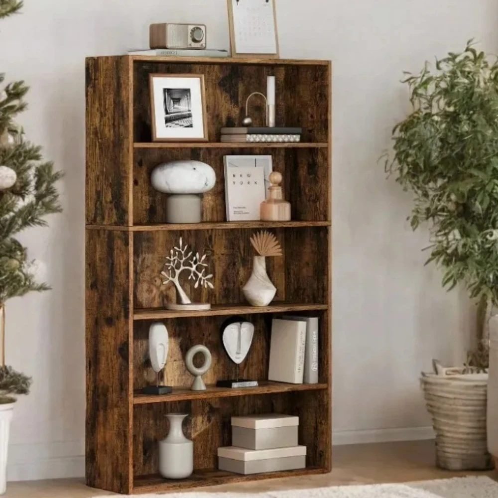 

5Tier Bookshelf, 30 Inches Wide, Open Bookcase With Adjustable Storage Shelves, Floor Standing Unit