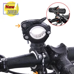 2023 Bicycle Light Bracket Bike Lamp Holder LED Torch Headlight Pump Stand Quick Release Mount 360 Degree Rotatable