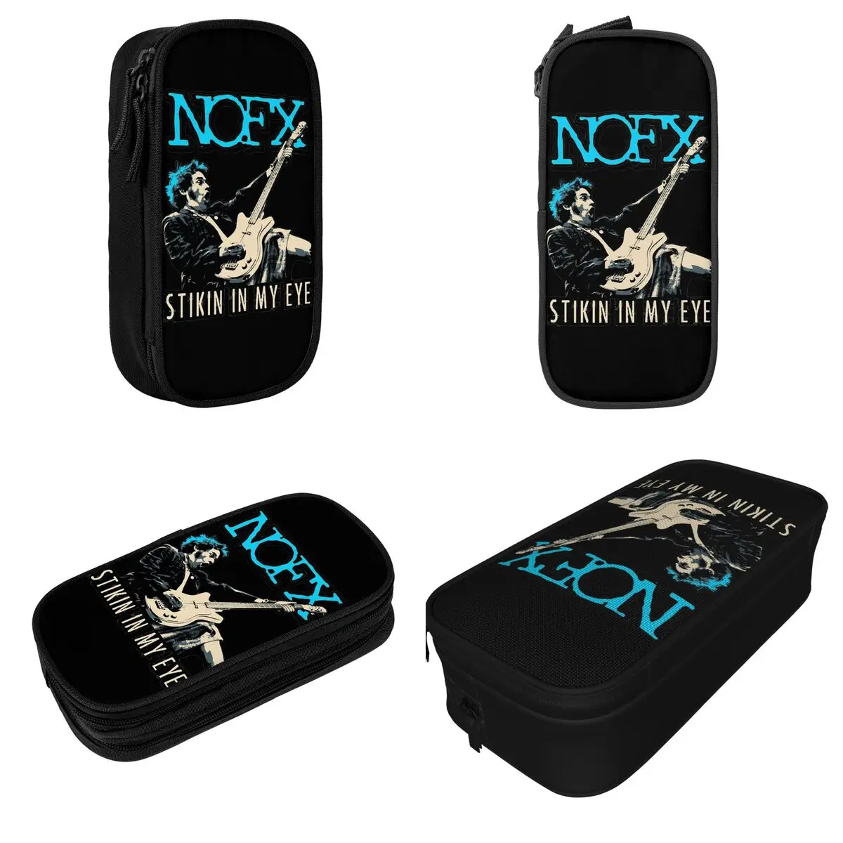 NOFX Rock Band Pencil Case Lovely Stikin In My Eye Pen Bag Girls Boys Big Capacity School Supplies Gift Pencilcases