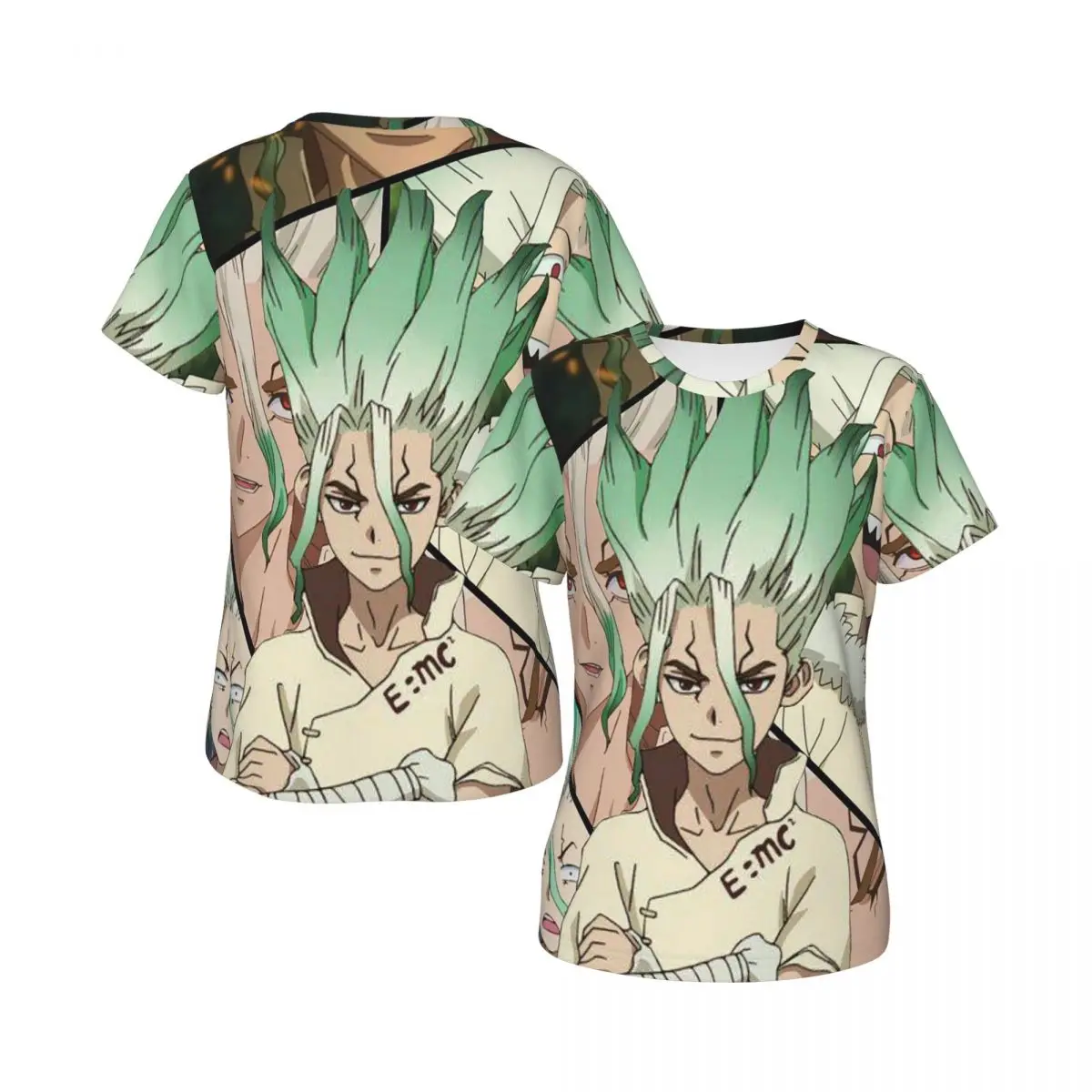 Senku Ishigami Dr Stone Apan Anime T-Shirt for Women Crew Neck Streetwear T Shirts Women's Tees Short Summer Clothes Tops