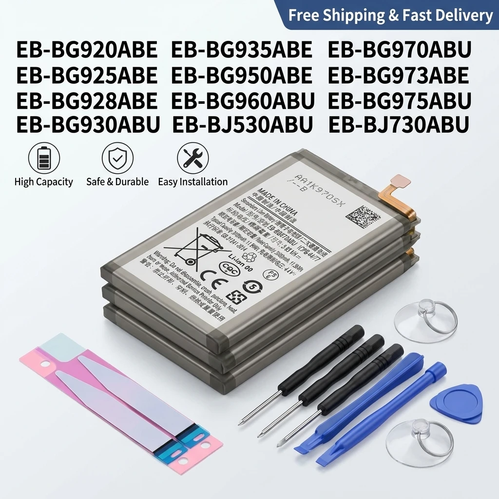 

Battery Replacement For Samsung Galaxy S6 Edge/Plus S7 Edge S8 S9 S10E Plus High Capacity Phone Battery Safe Long Lasting