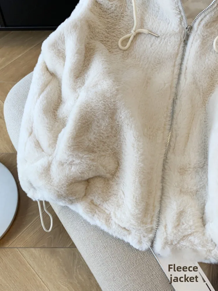 Gilet coréen en coton pour femme, automne-hiver, haut de gamme, Simulation de vison, fermeture éclair, manteau pull Svel