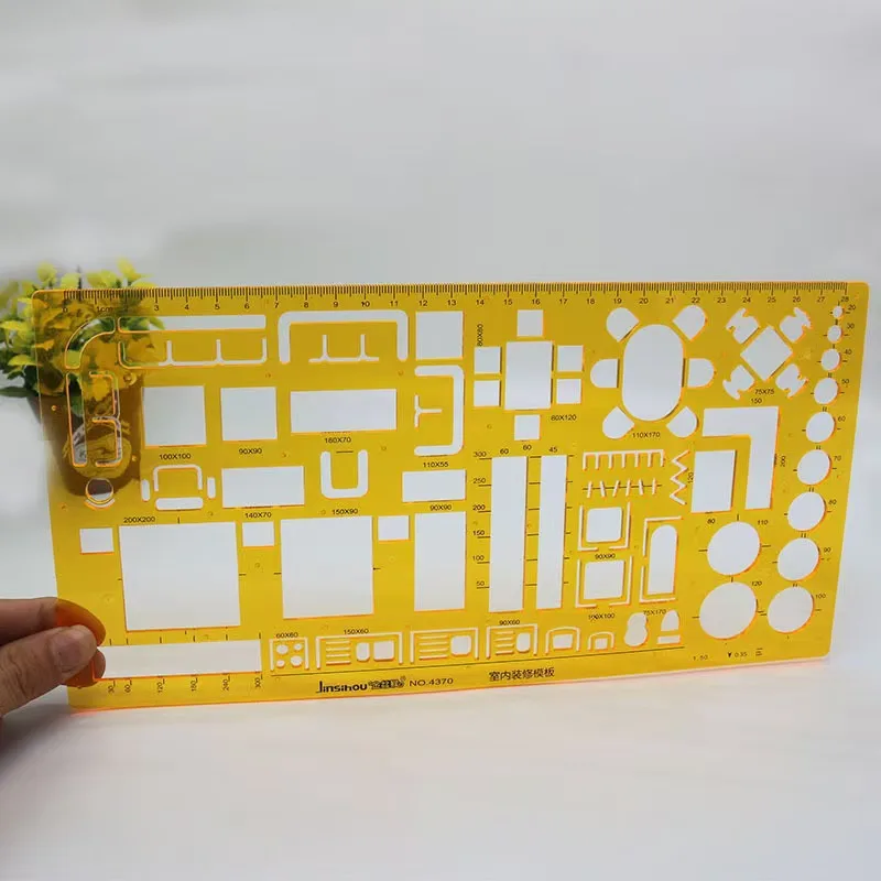 Interior Decorator Design Furniture Layout Architectural Template Ruler Drawing