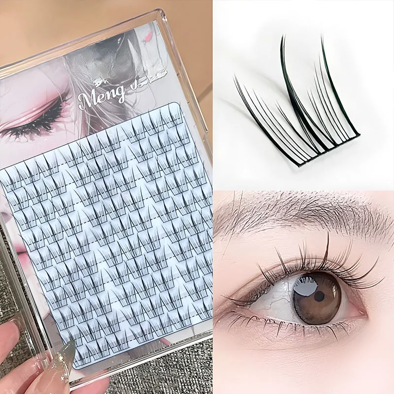 Koreaanse Meisje Groepen Valse Wimpers Volumineuze Pluizige Dikke Natuurlijke Curling W-vormige Zonnebloem Lash Extension DIY Manga Ogen