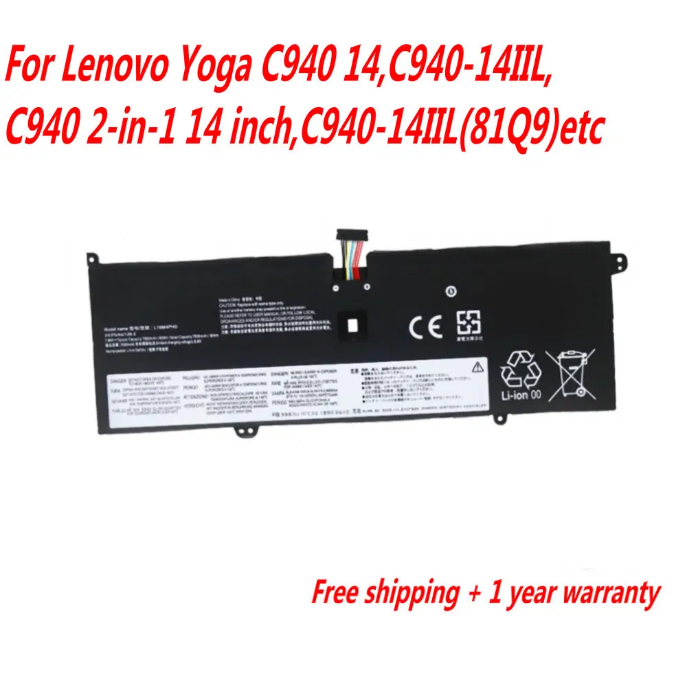 

60Wh L18M4PH0 Laptop Battery For Lenovo Yoga C940 14,C940-14IIL,C940 2-in-1 14 inch,C940-14IIL(81Q9)etc,L18C4PH0 5B10T11585