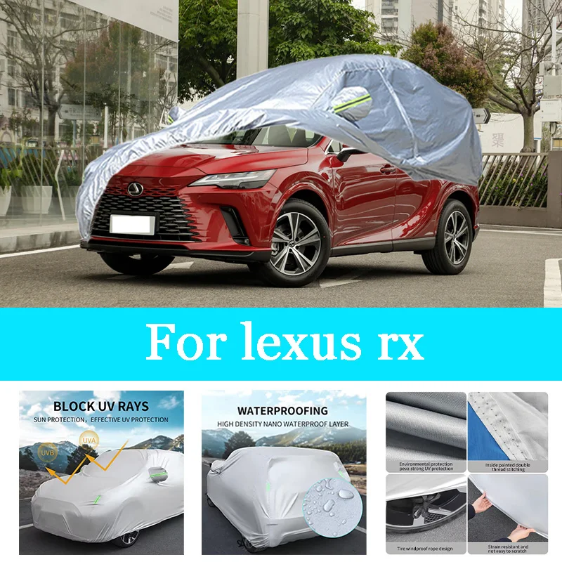 

Car Cover Outdoor Full Exterior Snow Cover Sunshade Waterproof Dustproof Protection with Reflective Strips for Lexus Rx
