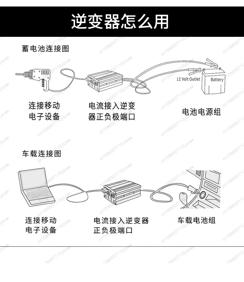 2000W Pure Sine Wave Power Inverter 12V DC to 220V AC, with Dual USB & EU Plug, for Car Home Truck RV Emergency Power Supply