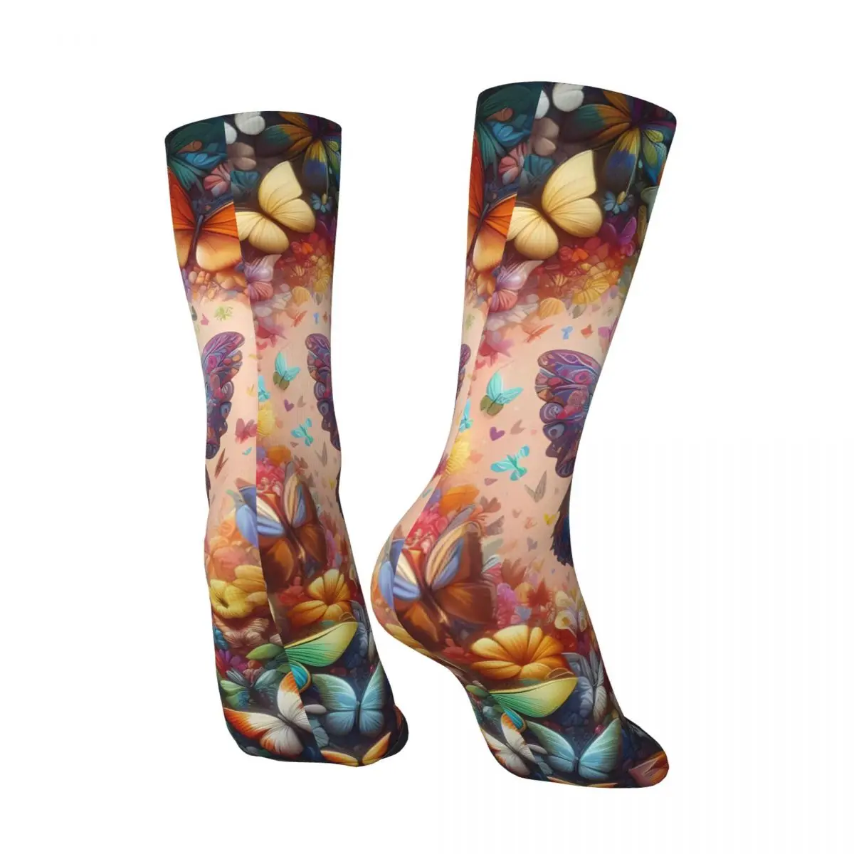 Butterfly Sock Printed Man Polyester