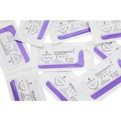 12 ชิ้น 75 มิลลิเมตร 2/0 3/0 4/0 ไนลอนผ้าไหมไม่ดูดซับ PM Monofilament ฆ่าเชื้อเย็บผ่าตัด