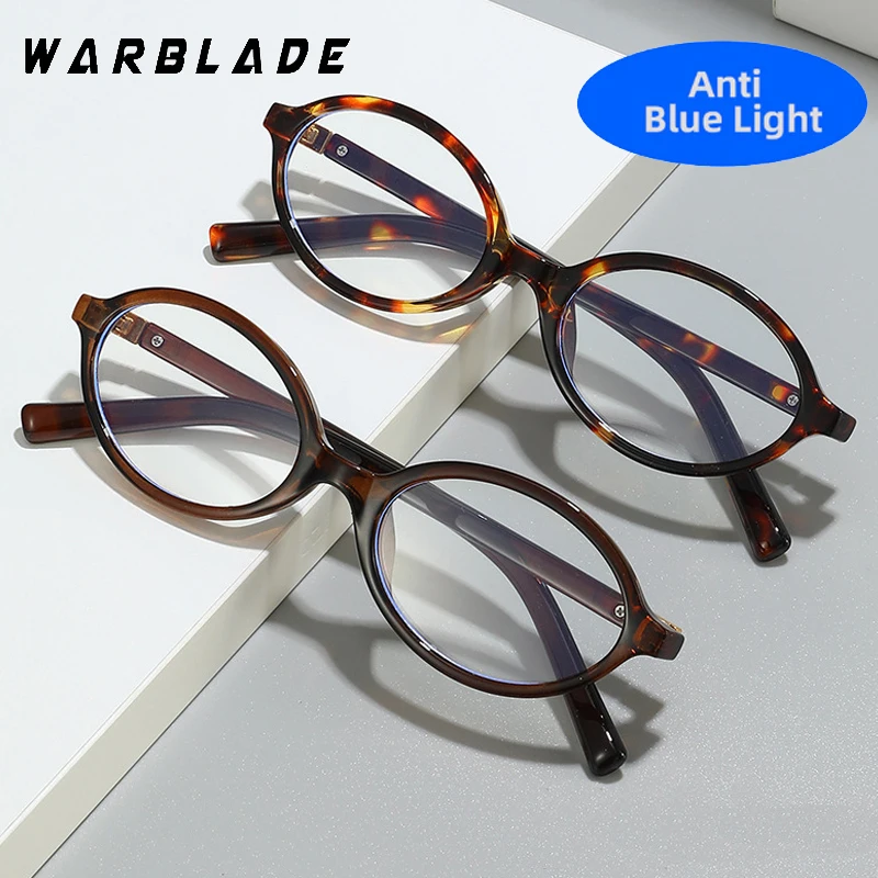 Oval Anti Blue Light Glasses Women 2025 New Trending Small Round Reading Computer Vintage Ray Blocking Filter Optical Spectacles