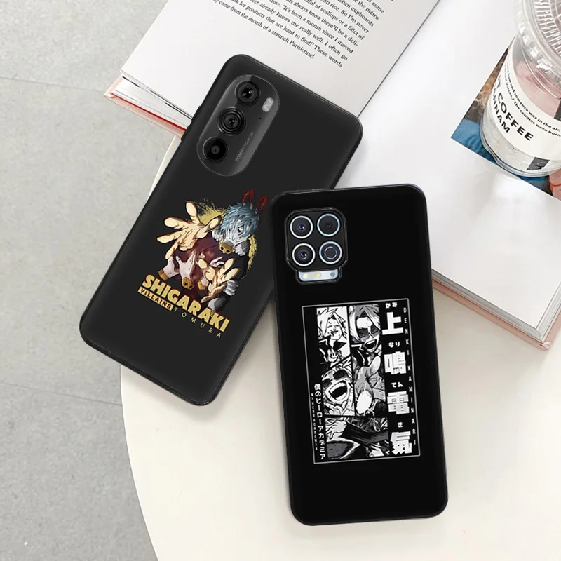 Matte Phone Cases for Motorola G31 G50 G30 G51 G60 G71 G22 G32 G52 G72 G53 G73 G9 Midoriya Izuku Hero Academia Black Soft Cover