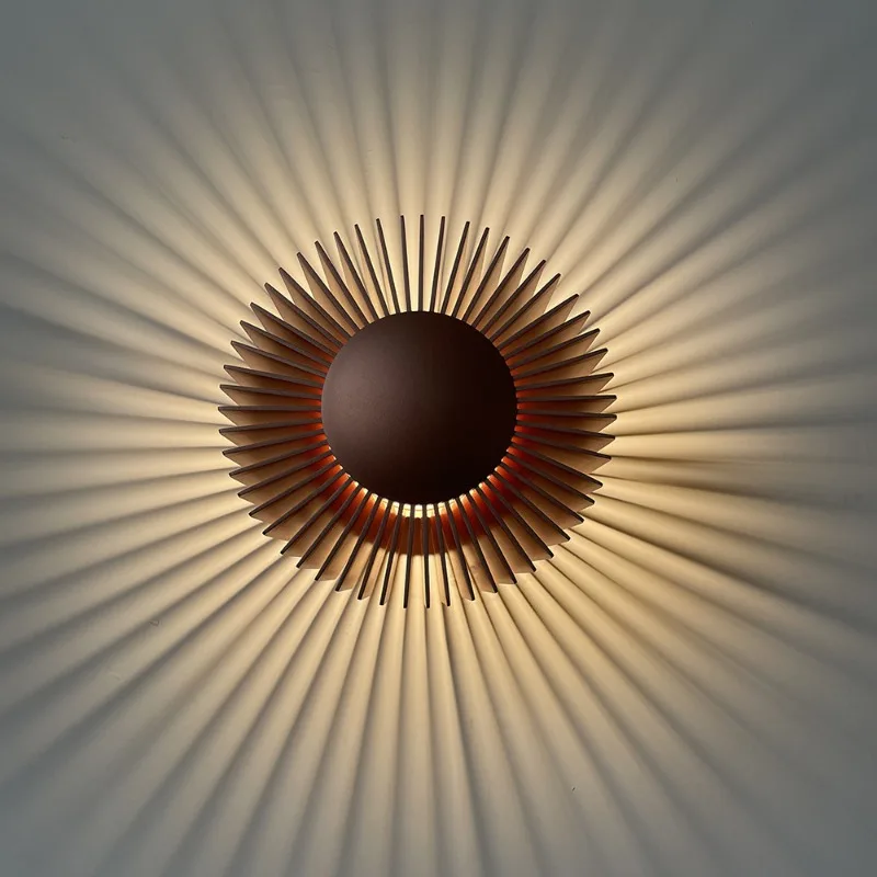

Modern Aluminum Wall Designer Hotel Living Room Bedroom Bedside Black Rose Gold Scattered Light Atmospher Decoration Lamp