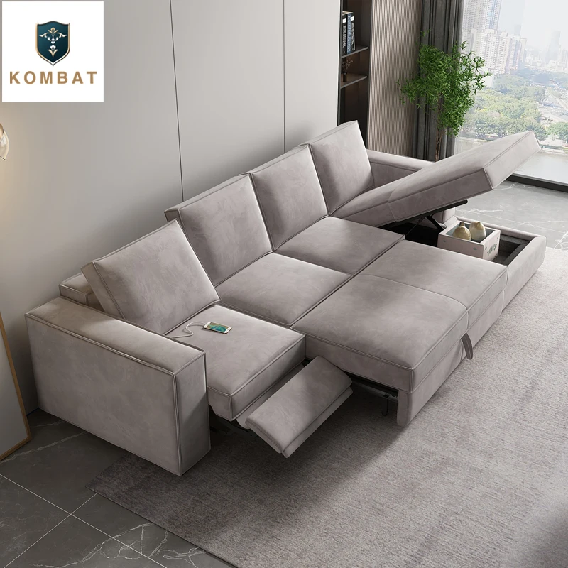 Modern minimalist luxury function sofa electric multi-functional sofa bed with storage sofa living room couch sofa furniture