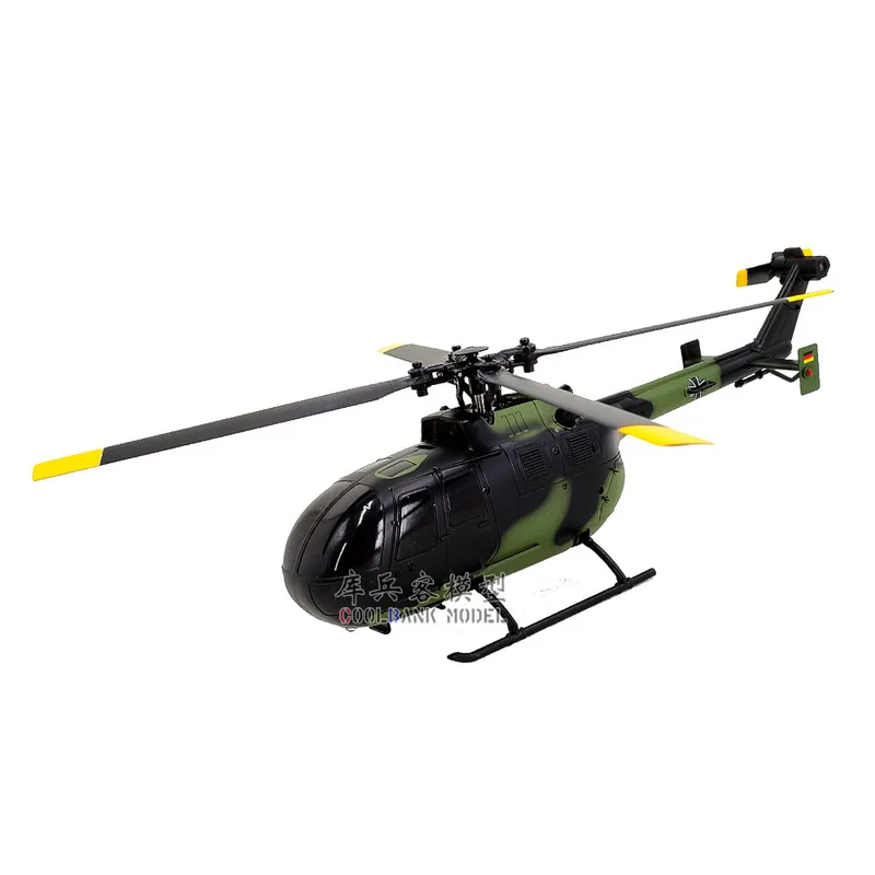 Controle remoto era c186 modelo de helicóptero de aviação de controle remoto quatro canais aeronave de hélice única bo105 modelo de aeronave de brinquedo