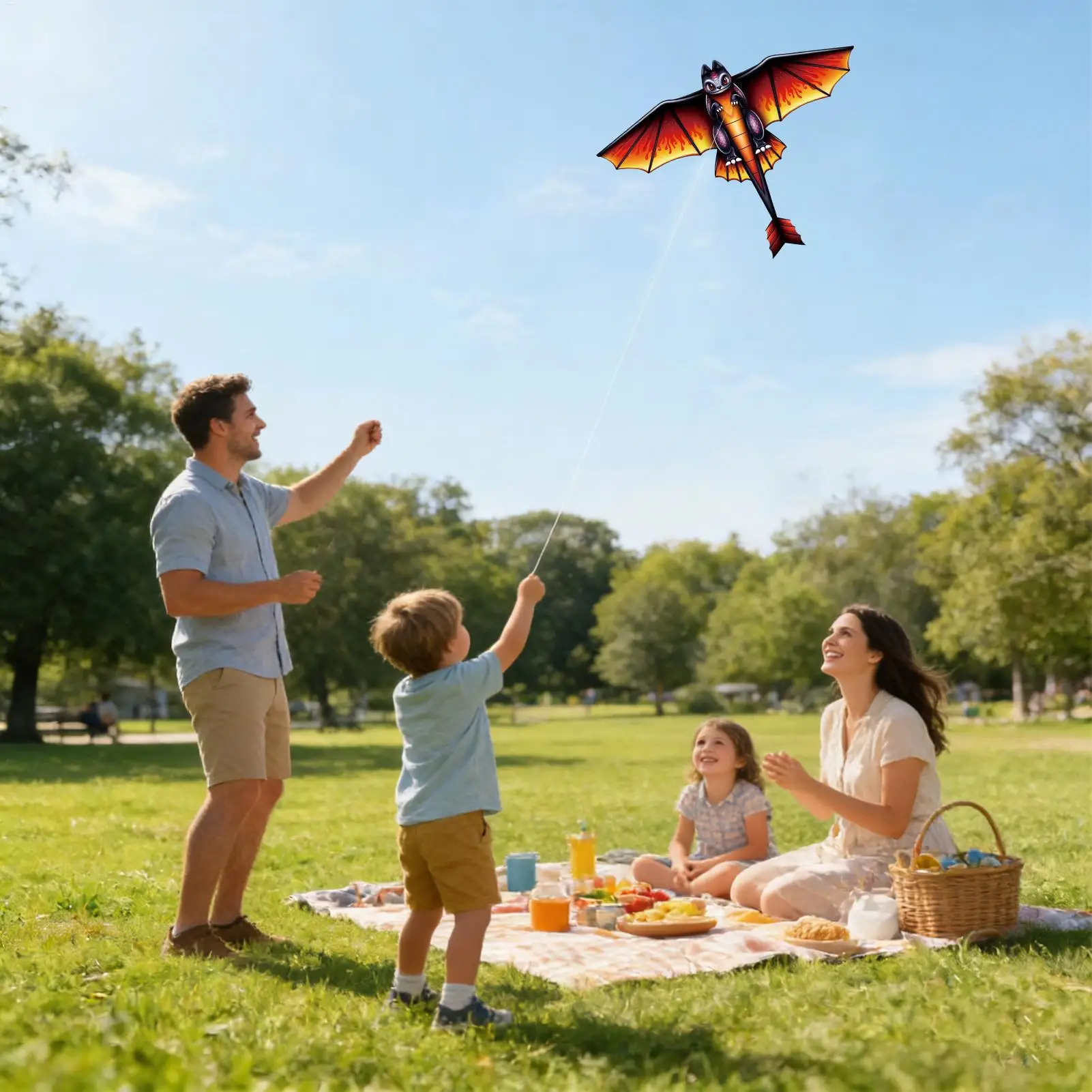 Cometas para adultos, cometa portátil grande con forma de animal, con asa y cuerda de 328 pies, juguetes de exterior para niños, adultos, adolescentes, jóvenes y amigos