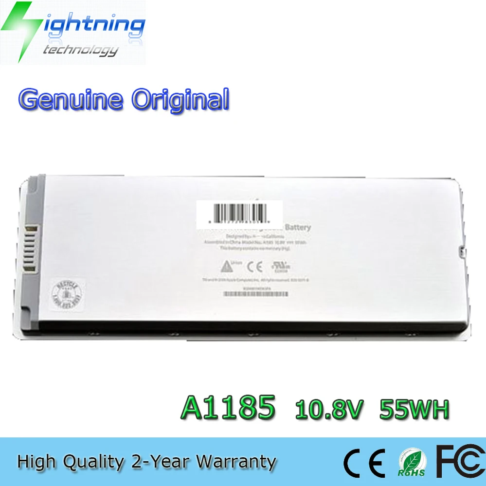 

A1185 10.8V 55Wh Laptop Battery for Apple MacBook 13 inch A1181 (2006 2007 2008 2009) MA566 MA561