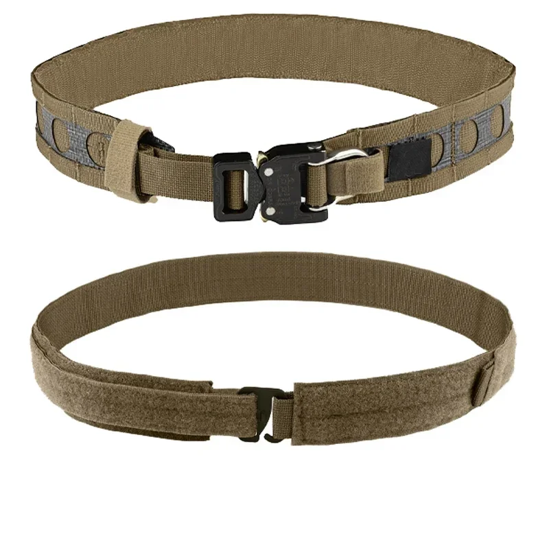 Tactical Belt Airsoft Assault Molle Battle Belt Double-layer Imported Tegris Material Snake Buckle Belt MC