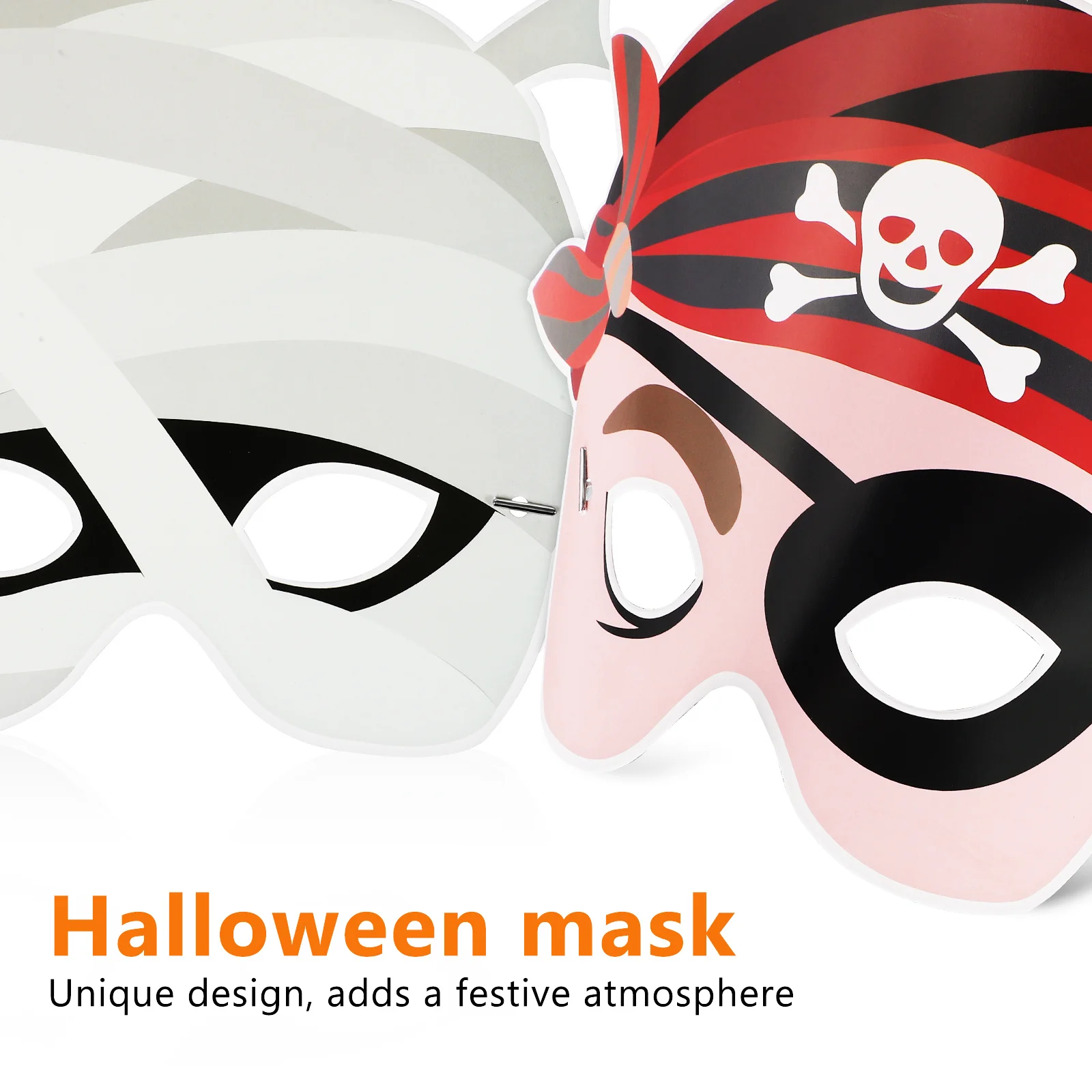 

9Pcs Halloween Masks Comfortable Cosplay Festival Masquerade Party Mask Props for Cosplay Halloween Events Paper Masks