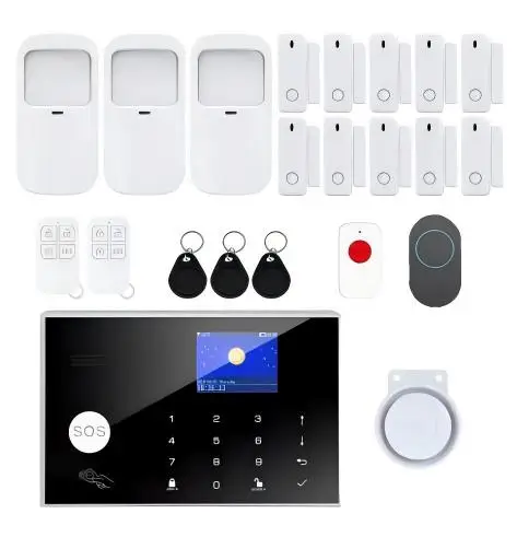 Image of Tugard Tuya Smart Home Einbruchmeldeanlage, WIFI GSM Sicherheitssystem, PIR-Bewegungssensor und Tür-/Fenstersensor, mobile Steuerung, kompatibel mit Alexa