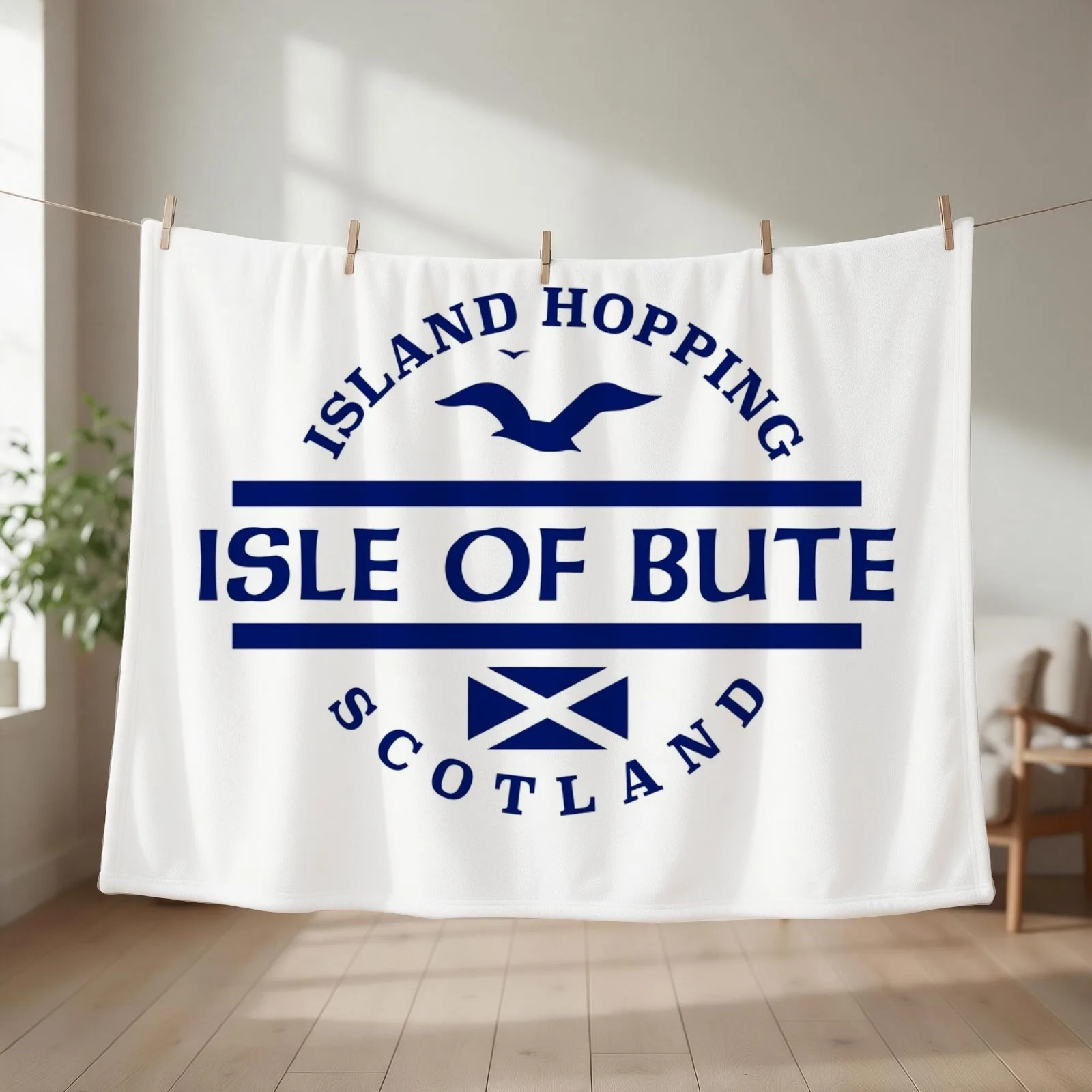 Isle Of Bute, Scottish Islands Throw Blanket Hairy Heavy Decoratives Thermal Blankets