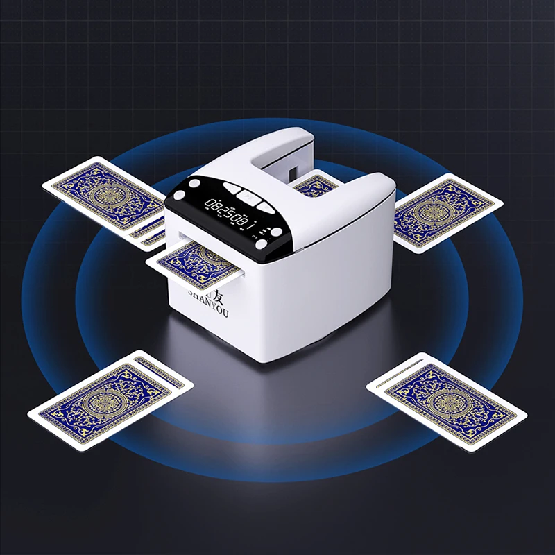

4000mAh Rechargeable Automatic Card Dealer Machine Playing Card Dispenser Party Games Poker Device Speed and Distance Adjustable