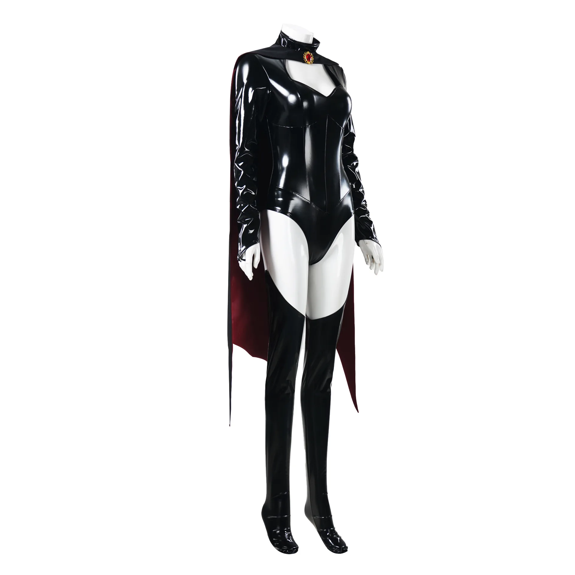Storm Cosplay Anime Sexy PU Leather Madelyne Pryor Cosplay Costume Jumpsuit Cloak Halloween Party Combat Hero Storm Outfit