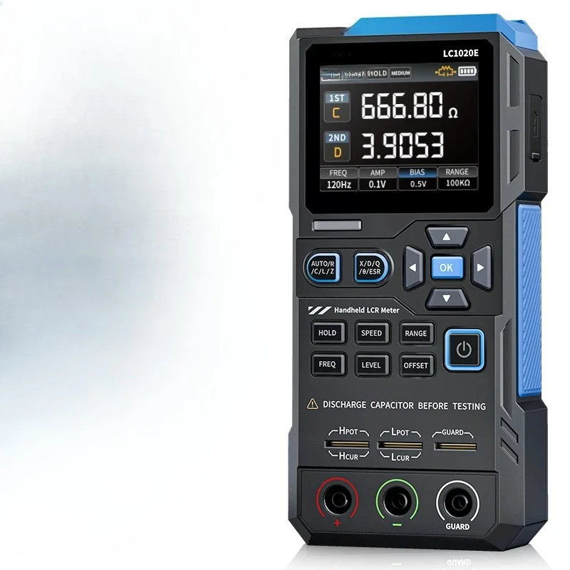 LC1020E Handheld Digital Bridge Tester LCR Meter Auto-Ranging Inductance, Capacitance, Resistance Measurement Tool