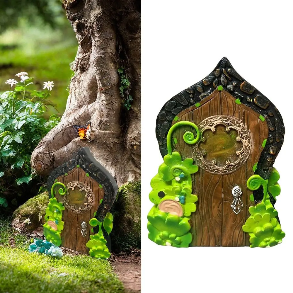 

Desk Ornament Fairys Door Fairys Garden Accessories Fairy House Accessories Vintage Wood Miniature