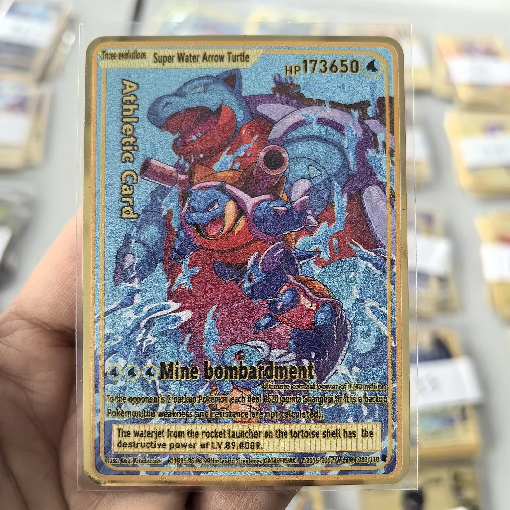 10000HP Charizard Vmax Pokemon Cards Metal English Card Arceus GX Vstar V Golden Limited Kids Gift Game Battle Collection Cards view 5