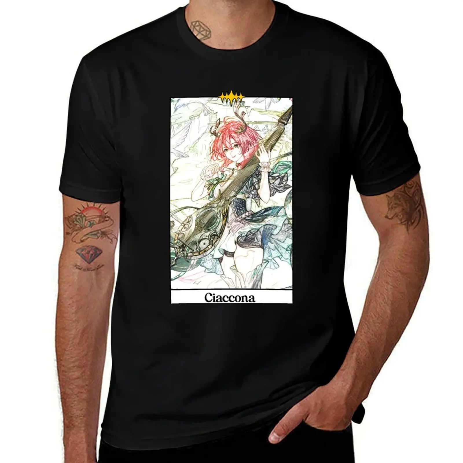 

Ciaccona Tarot Style T-Shirt oversized t shirt vintage anime shirt heavyweights animal prinfor boys t shirts for men cotton