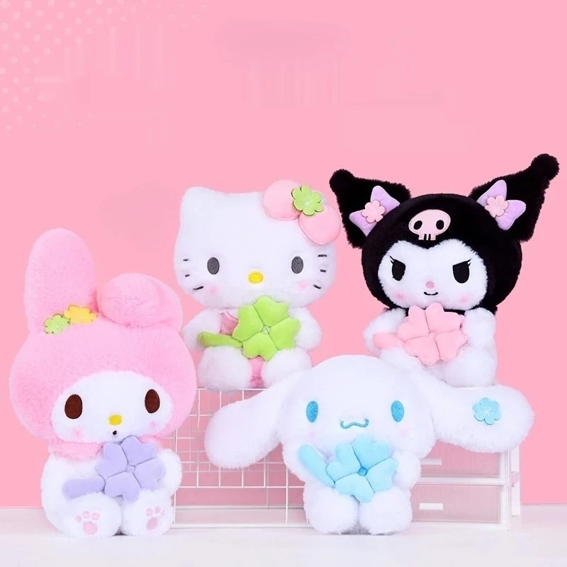 

Cartoon Hello Kitty Doll Cinnamoroll My Melody Kuromi Stuffed Soft Plush Toy Anime Pillow Collectible Children Birthday Gift