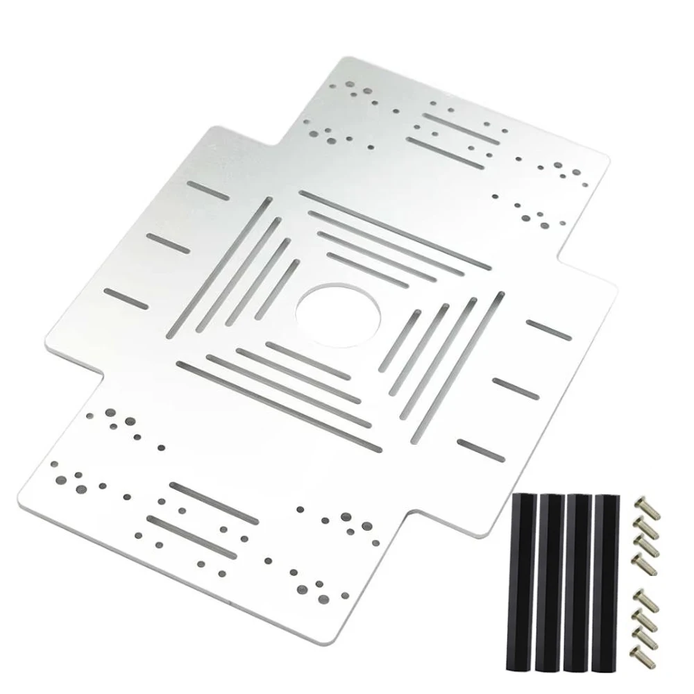 Big Metal Plate Aluminum Alloy Chassis with 50mm Couplings for Arduino STM32 Mecanum Wheel Robot Car Chassis DIY Toy Parts