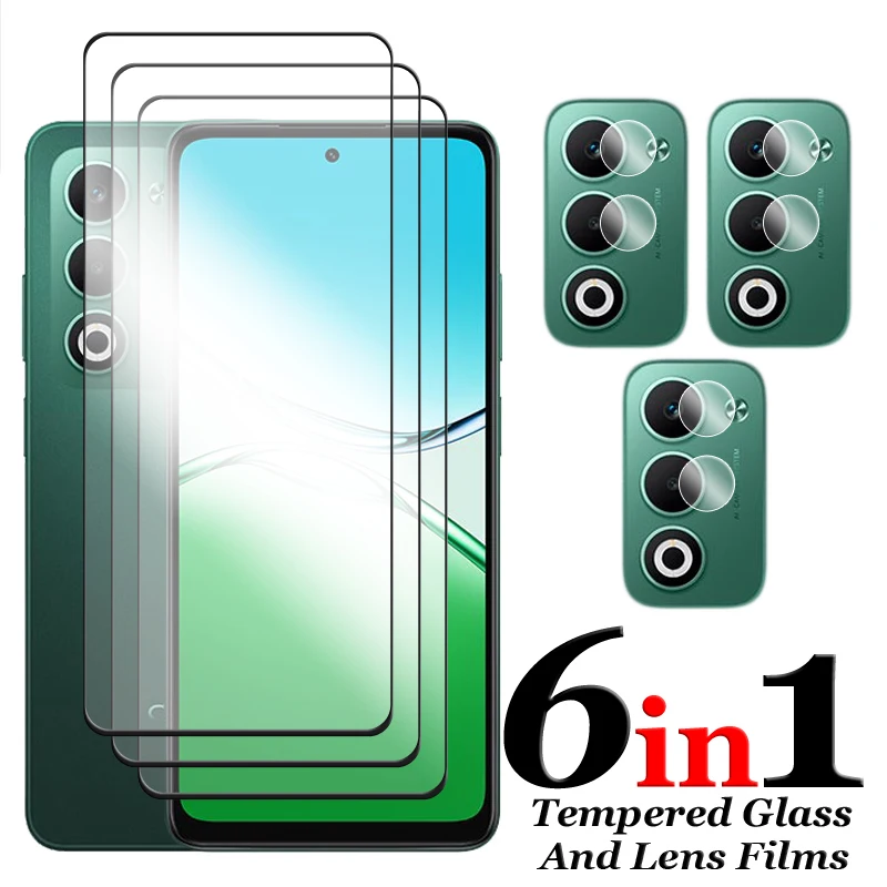 6in1 Für OPPO A5 Glas Für OPPO A5 5G Gehärtetem Glas 2,5 D Volle Abdeckung Kleber HD Screen Protector für OPPO A5 4G Objektiv Film