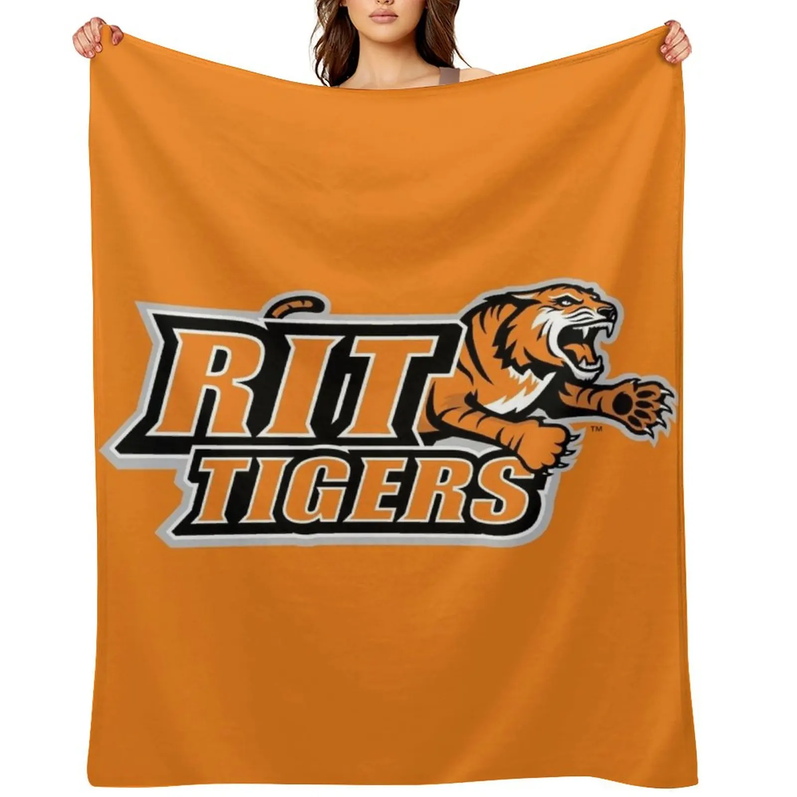 Детское одеяло RIT Tigers из фланелевой ткани в клетку, красивое и милое.
