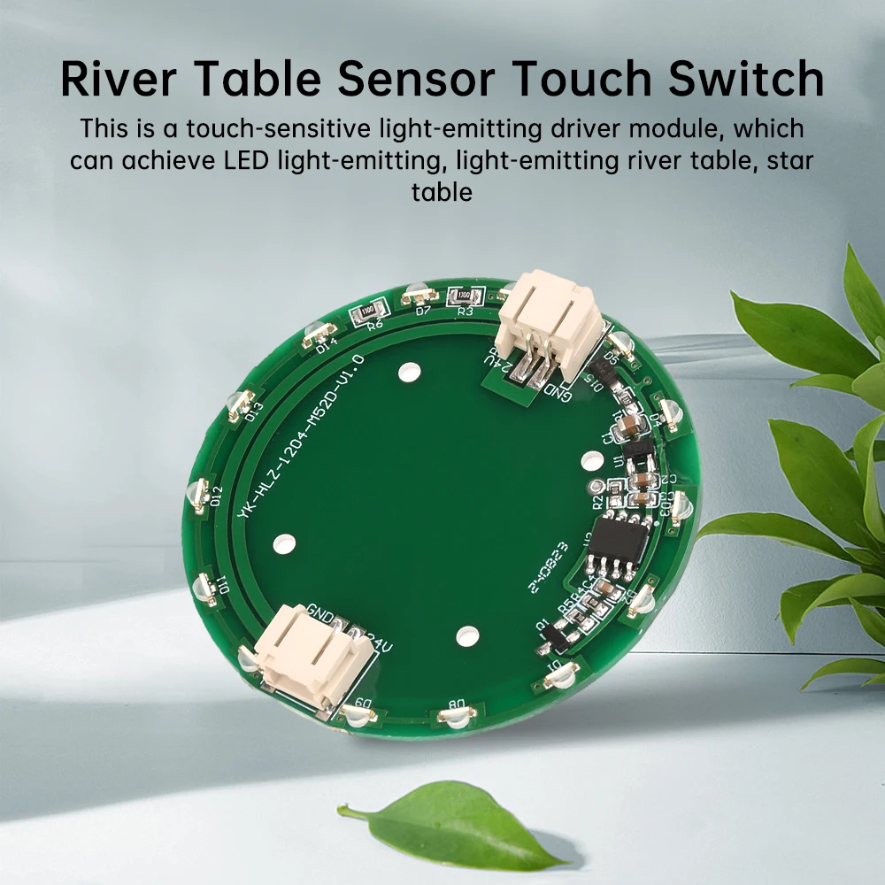 Sensor de mesa de río, Interruptor táctil, módulo emisor de luz LED, Sensor de mesa táctil de río inteligente DIY para emisor de luz, estrella de mesa de río