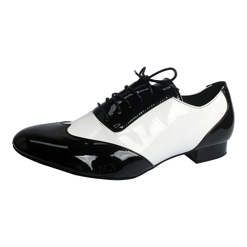Wedopus Customized 4.5CM Heel White and Black Men\\\'s Shoes for Dancing Professional Latin Dance Shoes Man