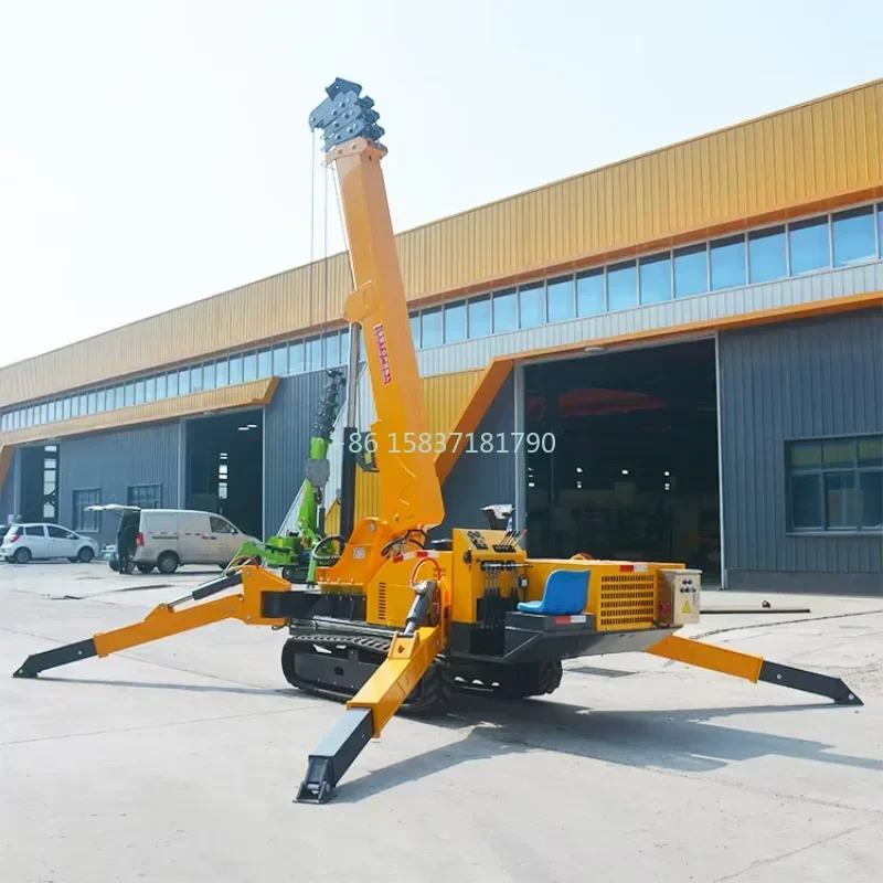 YG Mobile Spider Crane 3 Ton 5 Ton 8 Ton Telescopic Boom 360 Degree Mini Crawler Hydraulic Spider Crane Lifting 14m with Fly Jib