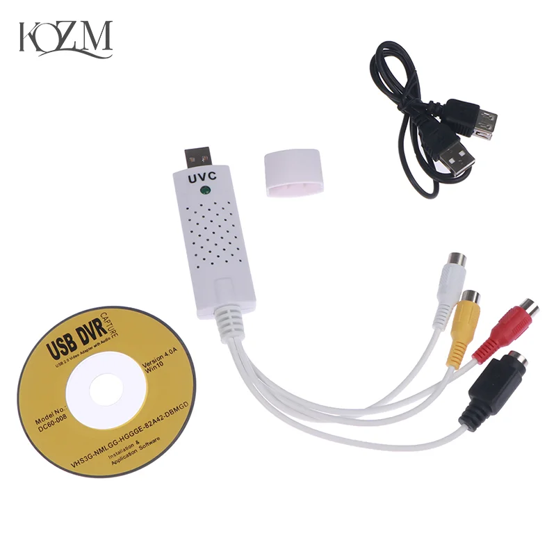 

USB Video Audio Capture Card Adapter RCA Analog S-Video AV Input to Computer PC
