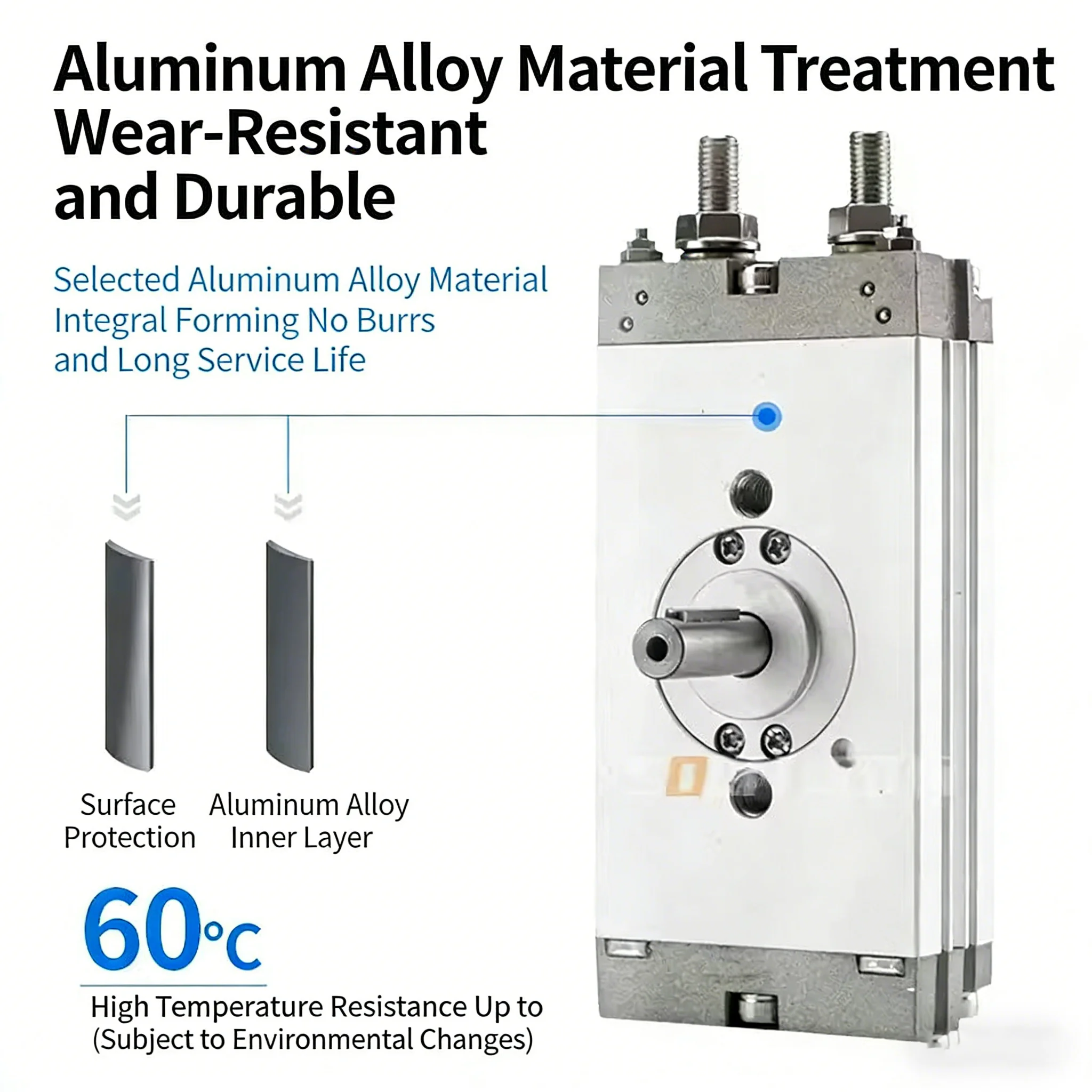 CRQ2B Swing Table Rotation Cylinder/CDRQ2BS10/15/20/30/40-90-180-360 Degree C Air Buffer