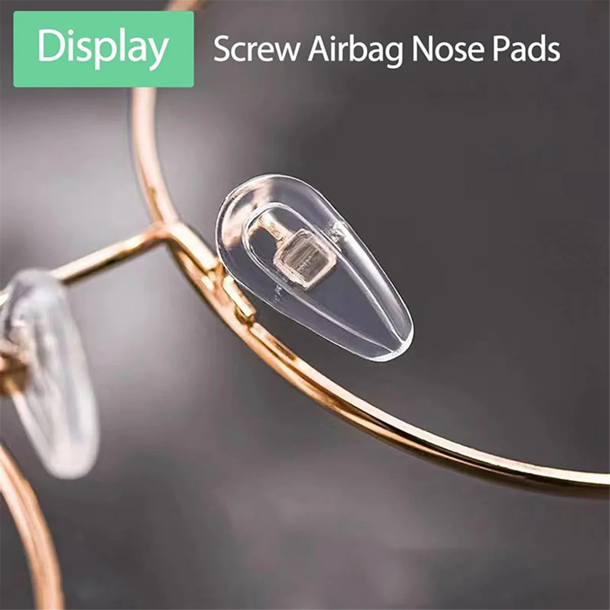 Eyeglass Nose Pads,Soft Jelly-Like & Air Chamber Silicone Nose Pads,Screw-in Glasses Nose Pad Replacement Kit