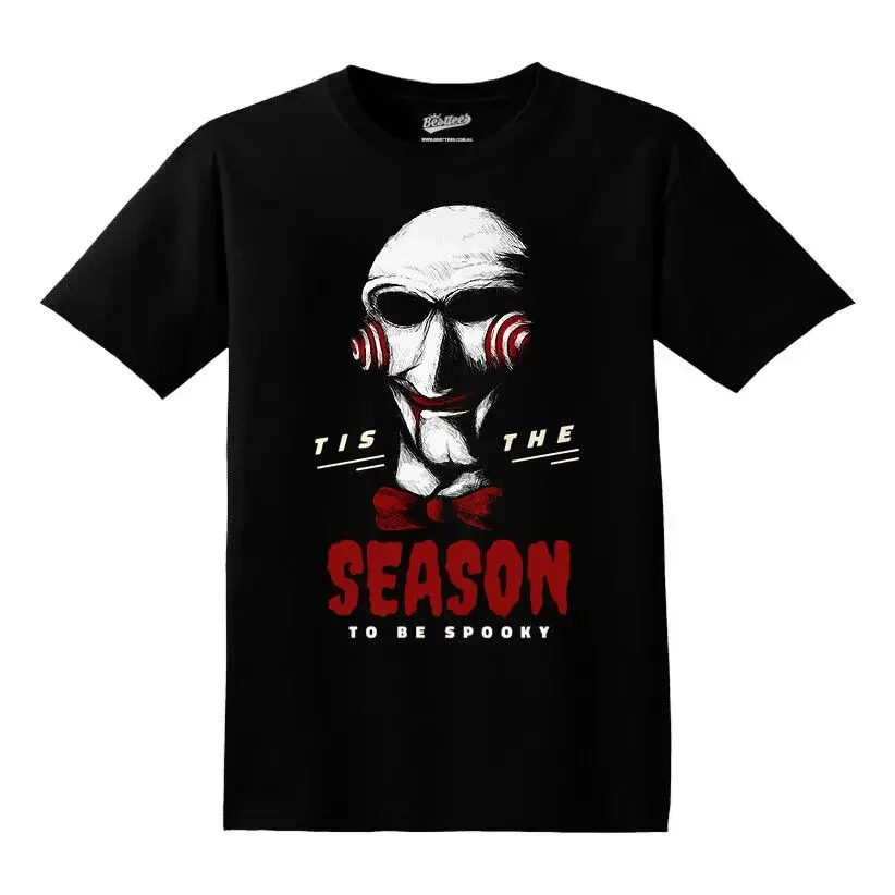 

NEW UNISEX Adults HALLOWEEN SAW JIGSAW Ghost Spooky Season Mask T-Shirt