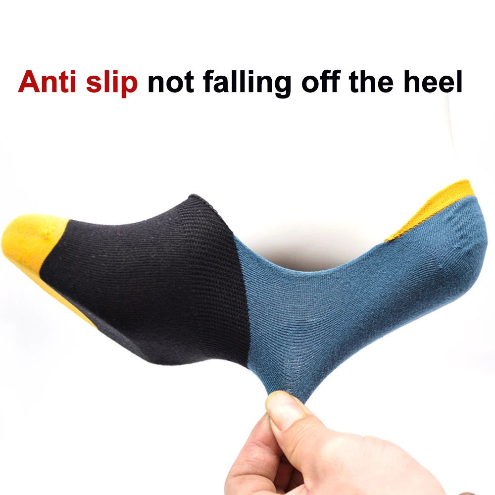 1/5 Pairs Men Cotton Invisible Socks Spring Summer Soft Comfortable Silicone Anti Slip Odor Proof Sweat Absorbing Low Boat Socks