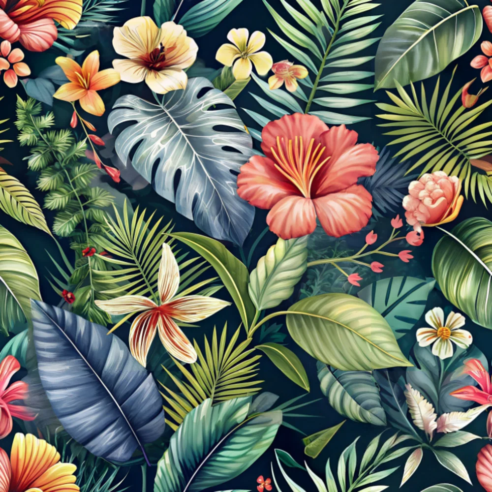 Tropical Palm Leaf Peel and Stick Wallpaper Floral Removable Contact Paper Botanical Self Adhesive Wall Paper for Cabinets