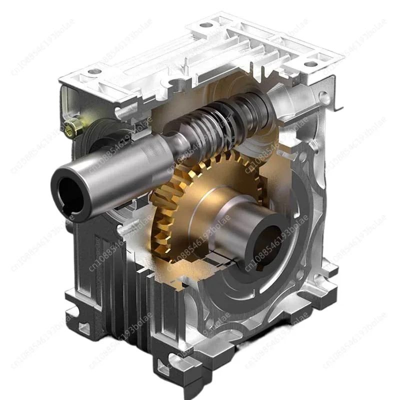 Motor Worm Gear Reducer NMRV030 High Torque Gearbox Reducer Input 11mm Output 14mm Gear Ratio 5:1/7.5:1/10:1/80:1