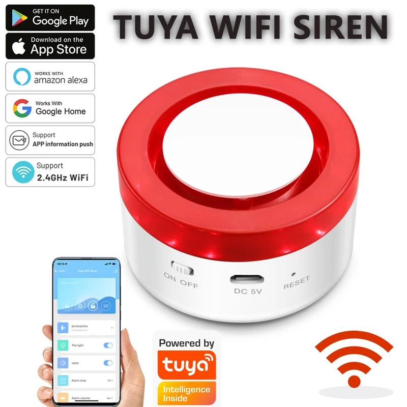WIFI Wireless Security Alarm System Alarm Kit Home Burglar 433mhz Motion Door Sensor Compatible Tuya Smart Google Home Alexa