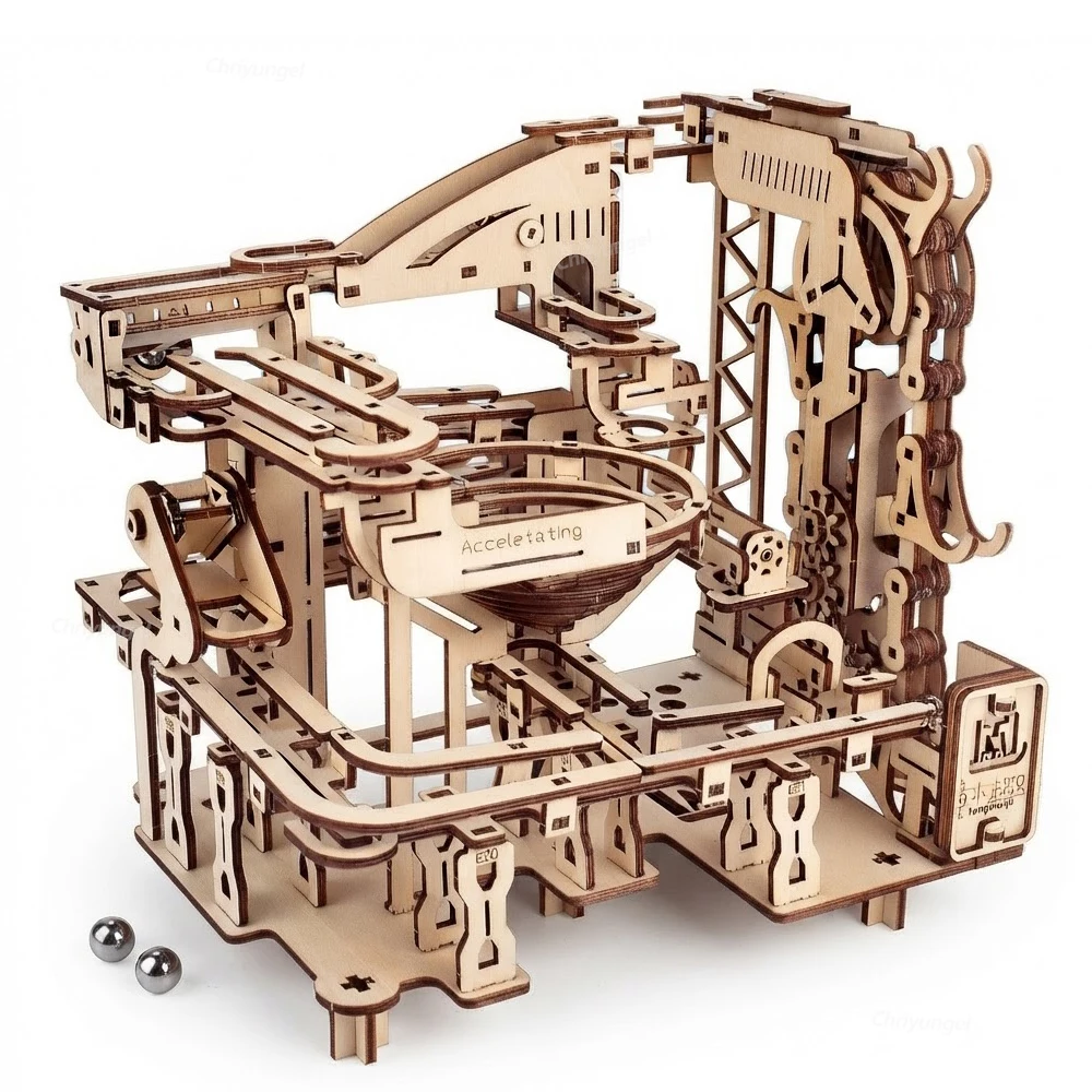 Running Gear Parts - 3D Wooden Puzzle Marble Run Building