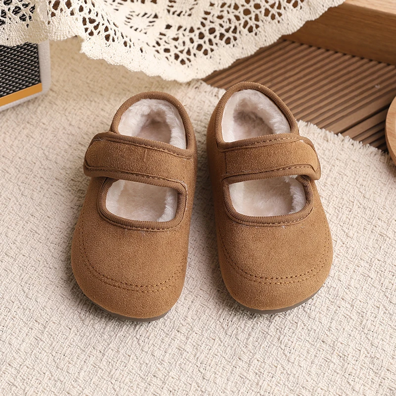 2025 Winter New Children's Shoes for Girls Simple Fashion Children's Shoes Solid Color Versatile Casual Shoes