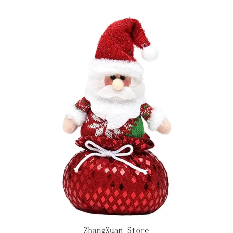 Home-Figurenstück mit gewebter spitzer Kappe und freistehender glitzernder Basis, weihnachtlicher Akzent für Innenschränke 3XUF – Detail 9
