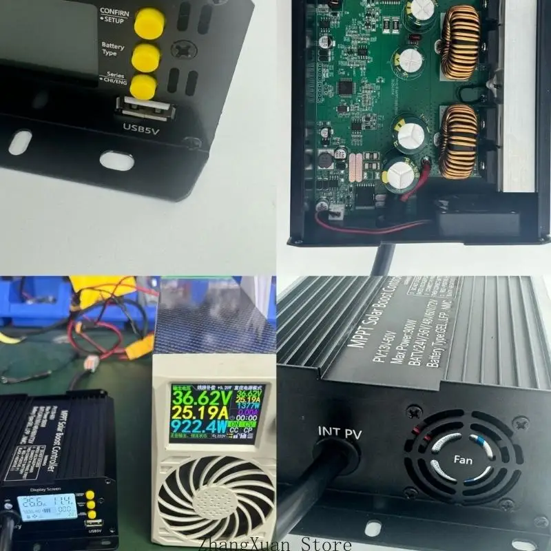 High Performances 1000W MPPT Solar Regulator Waterproof Managers Suitable for Various Battery Types Including LiFePO4 3XUF