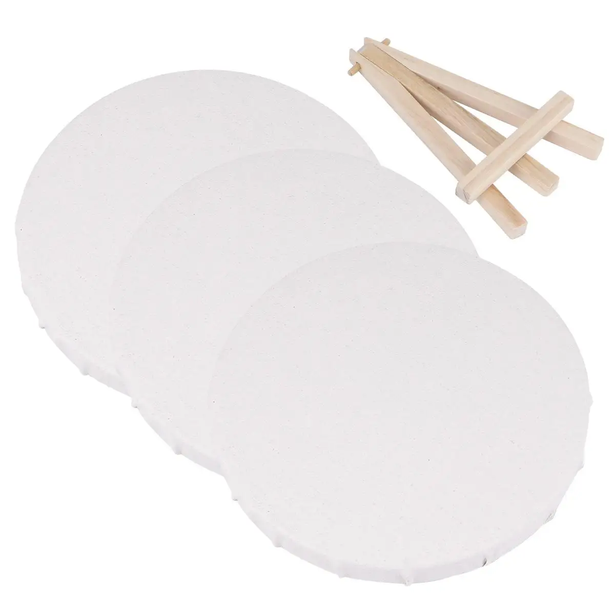 4 Pcs Heart Shaped Cotton Drawing Board Blank Painting Large Canvas Oil Student DIY Panels Canvas Frame Round Panels Phone